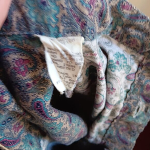 Mens Small Vintage Shirt Wah Maker Paisley Button-Up Pullover Paisley Made USA - Picture 7 of 7
